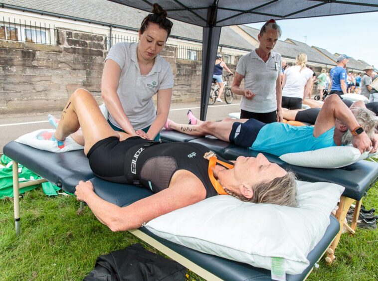 Physio for Montrose triathlon competitors.