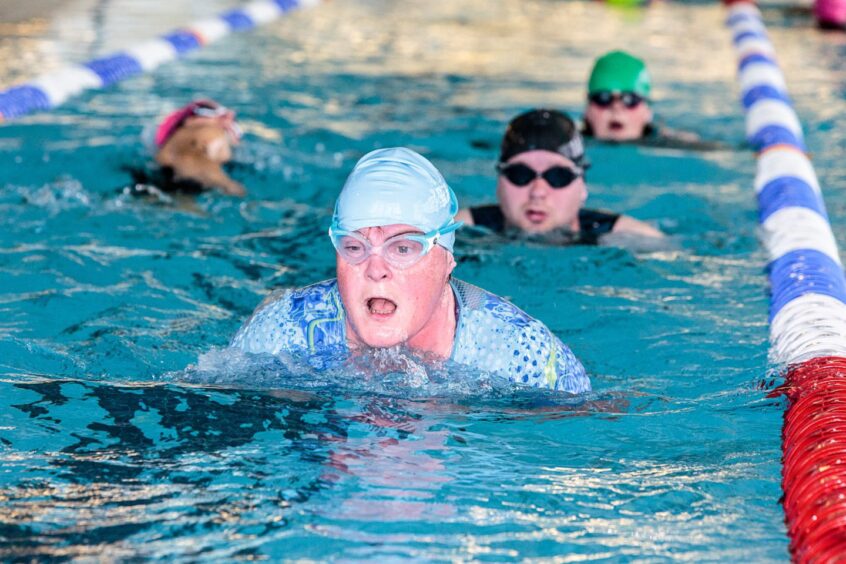 Montrose triathlon swimming competition.