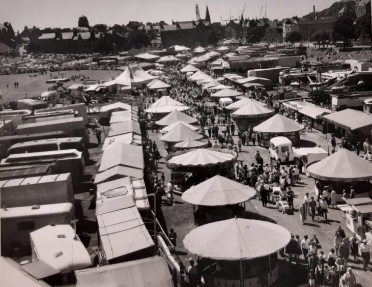 Burntisland Fairground in 1966 when Beryl was 22.