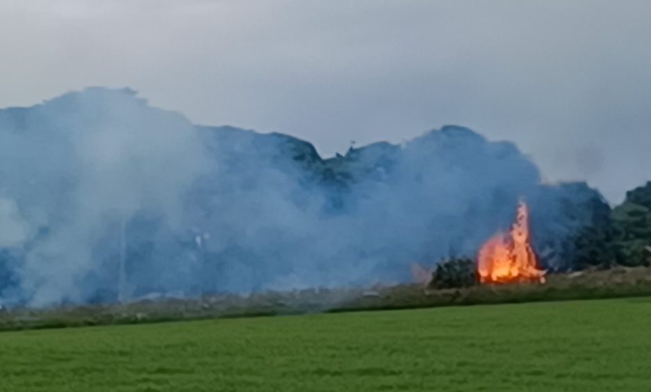 gorse fire near Kirriemuir