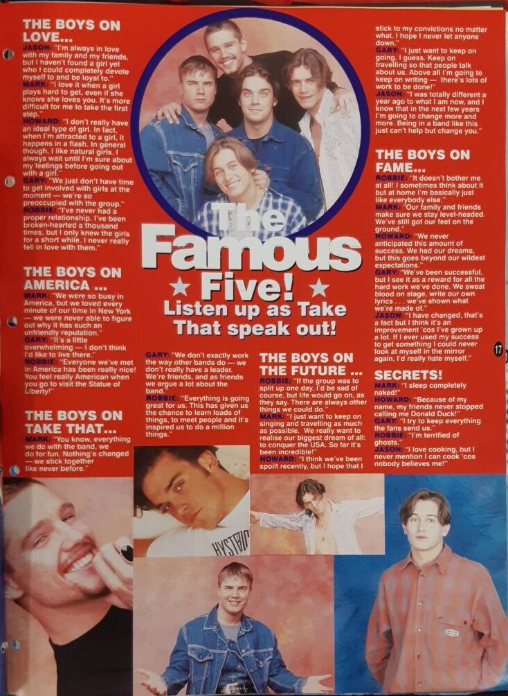 The Take That Q&A featured in Shout