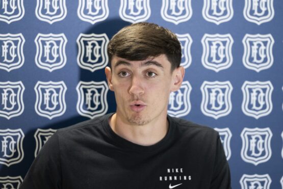 Charlie Reilly is eager to make an impression in his second Dundee season. Image: SNS