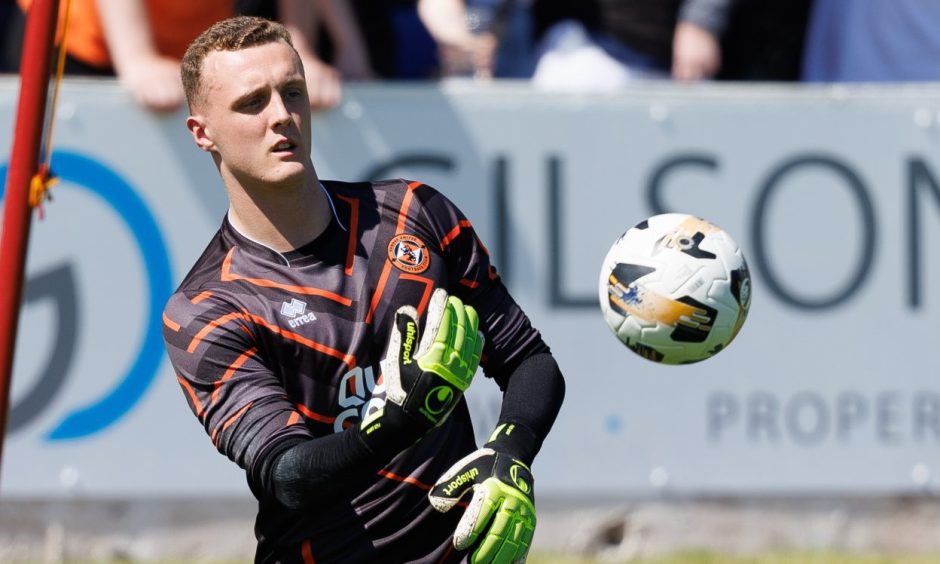 Jack Newman in Dundee United's friendly against Brechin City