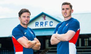 Raith Rovers duo Lewis Stevenson and Paul Hanlon at Stark's Park.