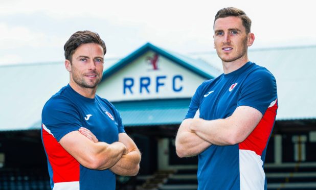 Raith Rovers duo Lewis Stevenson and Paul Hanlon at Stark's Park.