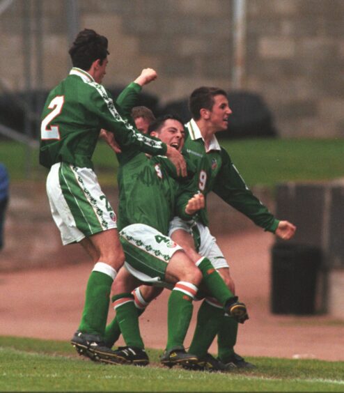 Ireland youngsters celebrate McMahon's winner against Italy