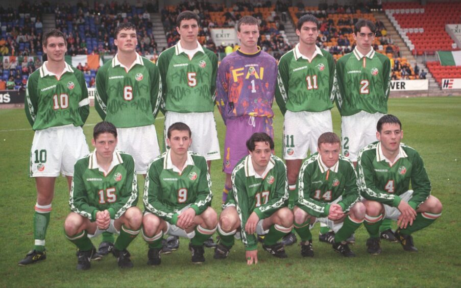 The Ireland side for the final, with Jim Goodwin wearing No.6