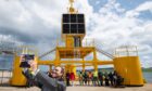 James Thomas, CEO of Jet Connectivity, takes a selfie at Port of Dundee in front of the massive 5G buoy which was built there.
Image: Alan Richardson/ Pix-AR