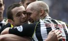 Jim Goodwin, right, and a fresh-faced John McGinn