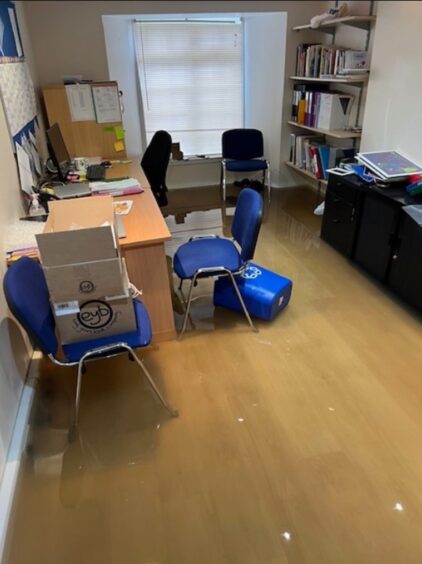 Flooded ABC Nursery office