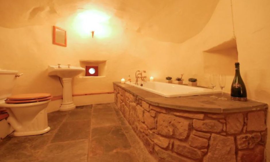 Bathroom at Dairsie Castle in Fife.