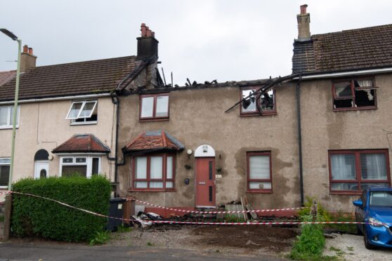 The house on Beauly Avenue in Dundee has been destroyed.