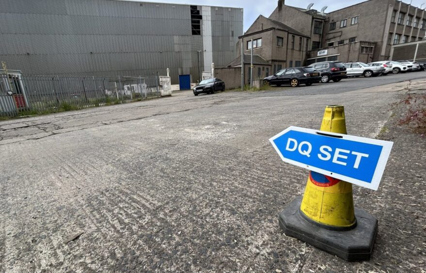 Set signs have for the filming at Burntisland Harbour have been erected.