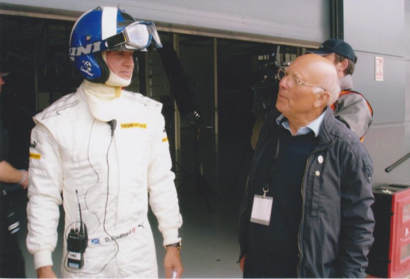 Derek Wild, right, with David Coulthard.