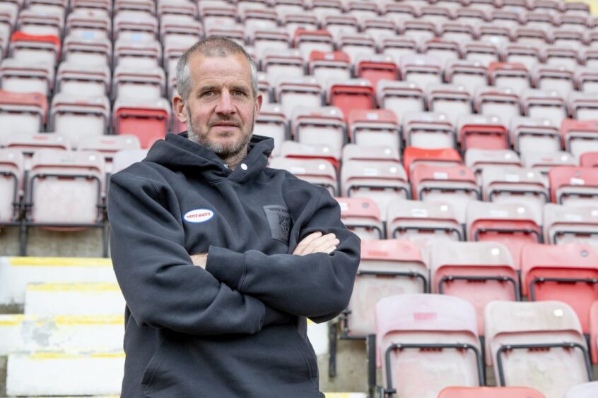 Stevie Crawford at Dunfermline Athletic FC's East End Park.