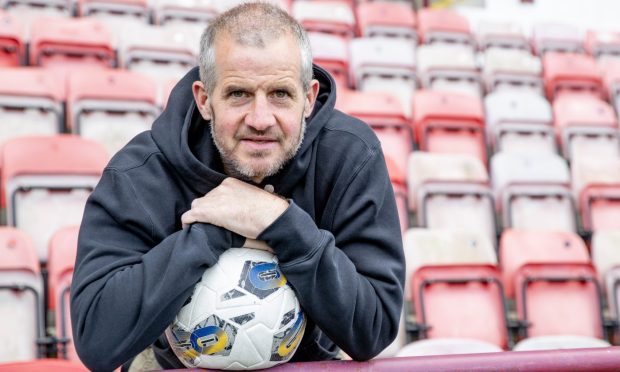 Stevie Crawford at Dunfermline Athletic FC's East End Park.