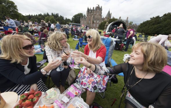 A picnic on the lawn for Glamis Proms. Image: Stephen Welsh