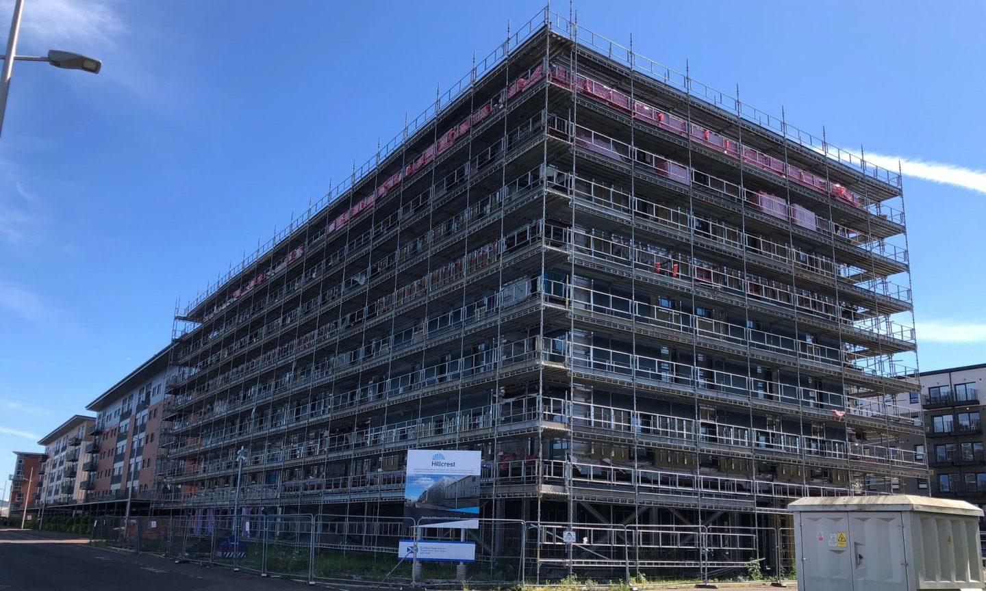Scaffolding to stay as work on Dundee City Quay flats paused