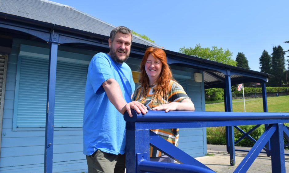 Derek and Carys Hughes at the Pavilion Cafe in Crieff.