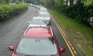 Traffic congestion Dunfermline roadworks