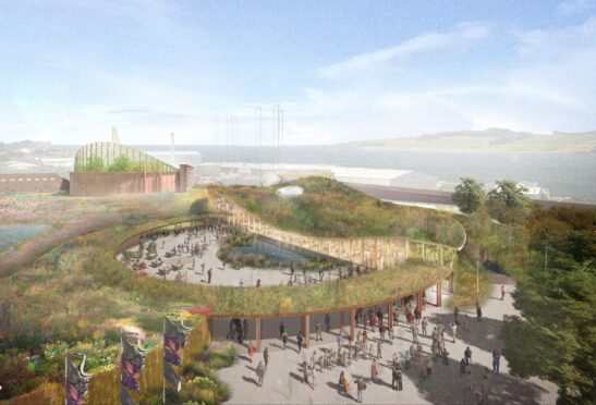 An artist's impression of the proposed Eden Project Dundee. Image: The Eden Project