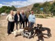 Save Lucklawhill campaigners near Balmullo Quarry. From L-R: Fiona Wemyss, Sally Northcroft, Bruce Henderson, Sam Richards and Sue Forrester. Finn Nixon/DC Thomson.