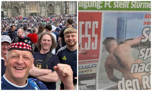 Gary Robertson witnessed his nephew's naked jump in Cologne that went viral.