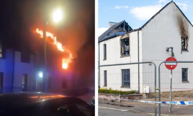 Neighbours feared they would lose their homes as a fire engulfed a flat in Milnathort. Image: Fife Jammer Locations/Steve Brown/DC Thomson