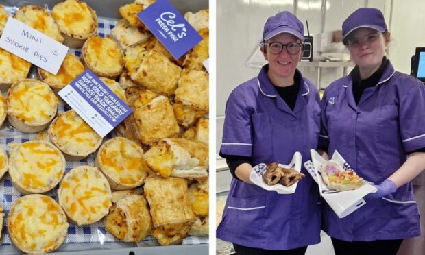 Celeste Scott and her daughter Cean Lyons at their new snack shack in Arbroath. Image: Celeste Scott