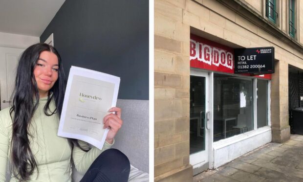Bethany Clark with her business plan for her new Exchange Street beauty studio. Image: Bethany Clark/James Simpson/DC Thomson