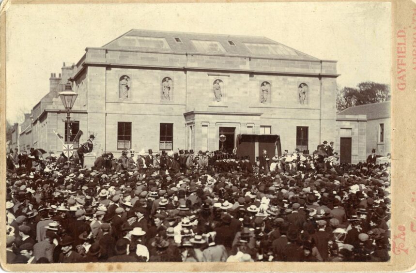 Arbroath library opening in 1898.