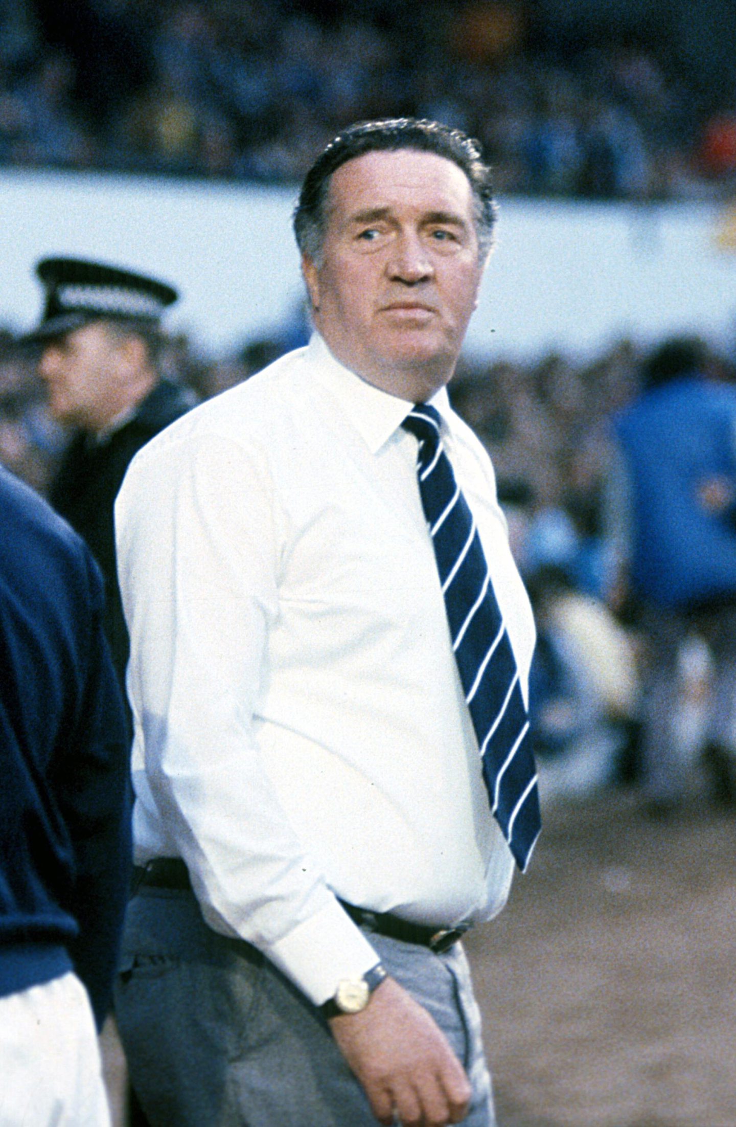 Scotland manager Jock Stein on the touchline