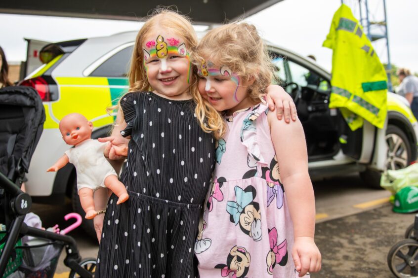 Face painting at Brechin fire station open day.
