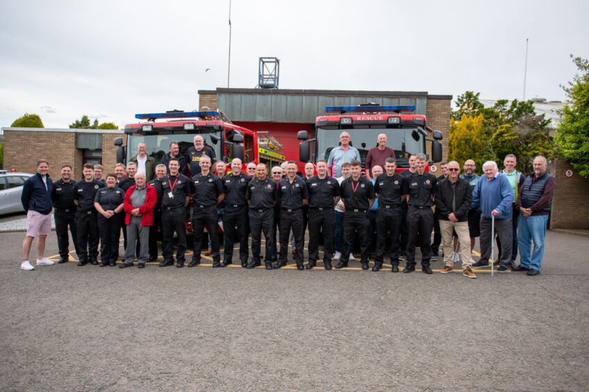 50th anniversary event at Brechin fire station.
