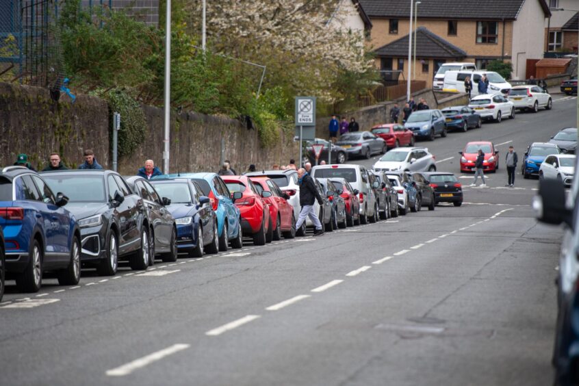 Provost Road on a matchday in Dundee