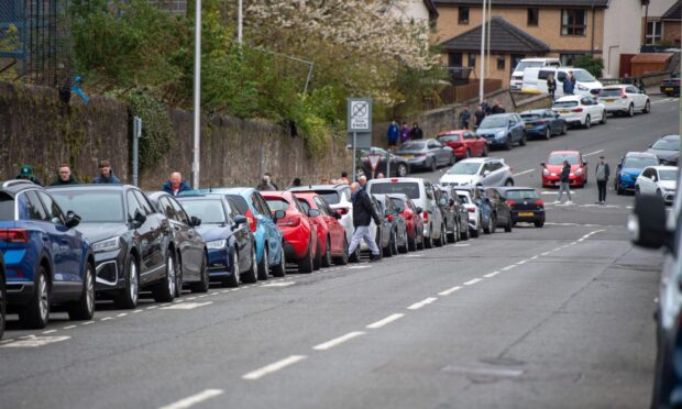Provost Road on a matchday in Dundee
