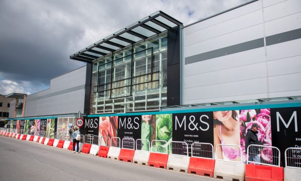 The new Marks & Spencer store at Gallagher Retail Park, Dundee, is currently being developed. Image: Kim Cessford / DC Thomson