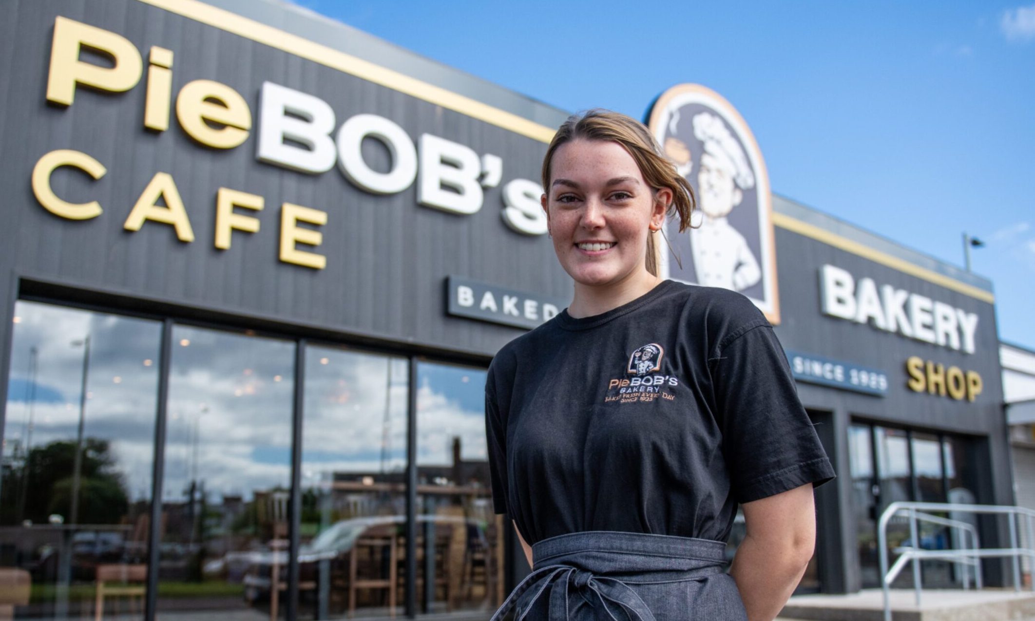 Emily Elford-Minott, 26, is opening up the new Pie Bob's cafe in Arbroath. Image: Kim Cessford / DC Thomson