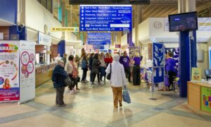 Ninewells Hospital concourse.