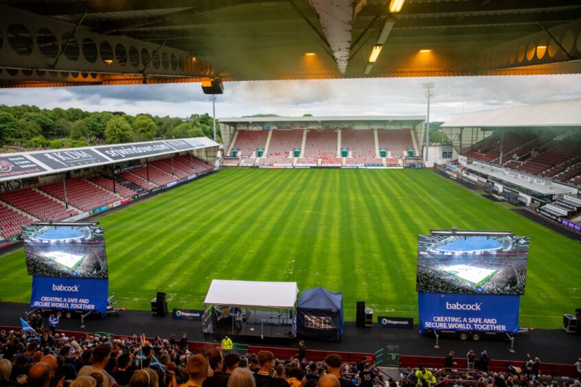 Dunfermline Athletic FC's East End Park has big screens to host a Euro 2024 fan zone.