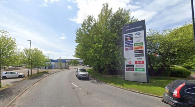 Police attended at Kingsway West Retail Park, Dundee. Image: Google Street View