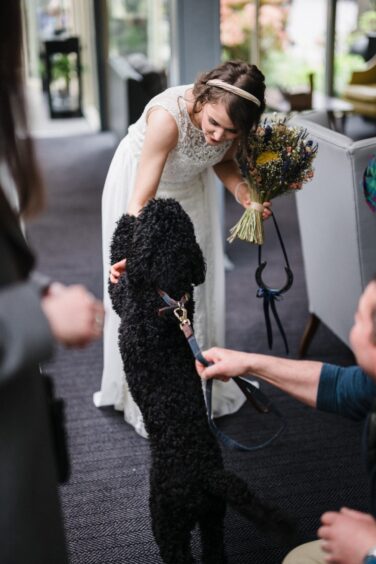 Laura Fyfe was over-the-moon to have her beloved Cockapoo Jasper at her wedding. Image: Andi Watson Photography. 