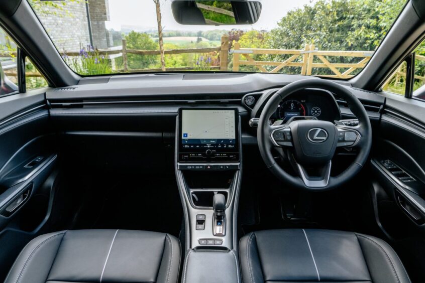 The car's interior