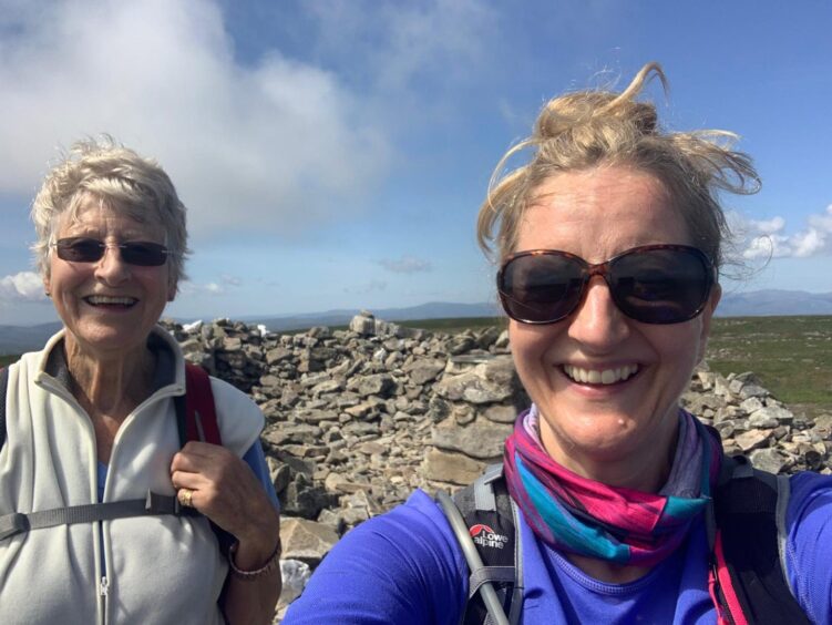 Liz Mason climbed a Munro at Glenshee in 2021 with daughter Fiona