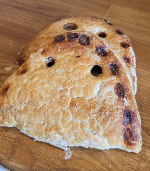 Mince and onion bridie from the Letham bakery.