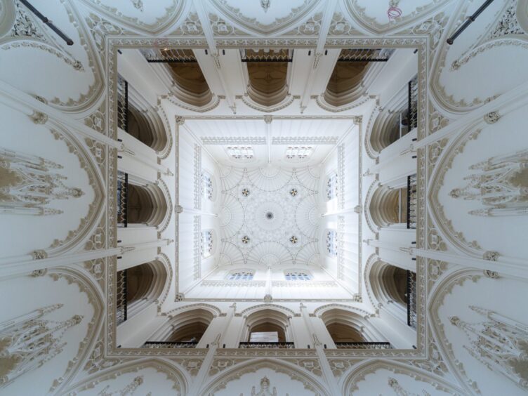 Taymouth Castle hallway ceiling