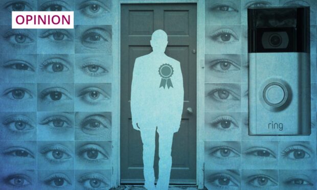 Political hopefuls have been caught out of the doorbell camera. Image: DC Thomson.