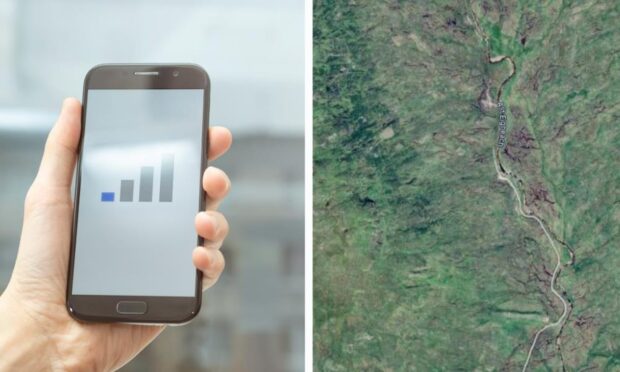 Plans have been lodged for the phone mast in rural Perthshire to improve phone coverage, Image: Shutterstock/Google Maps