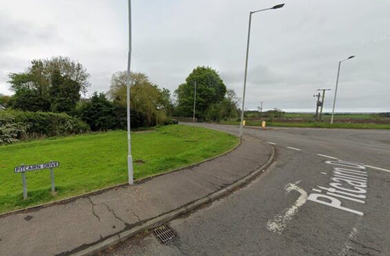 The junction of Main Street and Pitcairn Drive in Balmullo.