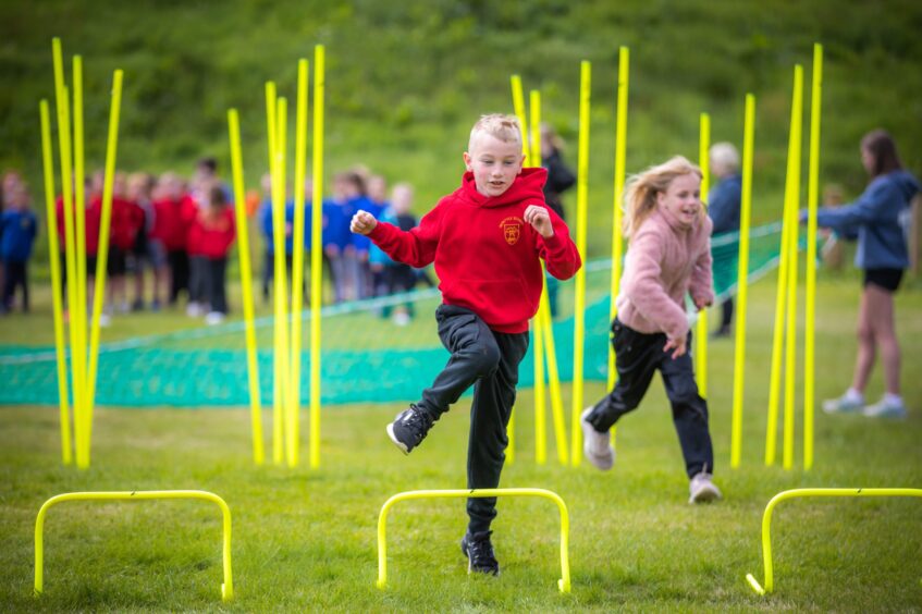 Obstacle course at Glamis Castle junior games.